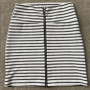 Striped Mini Pencil Skirt, Small